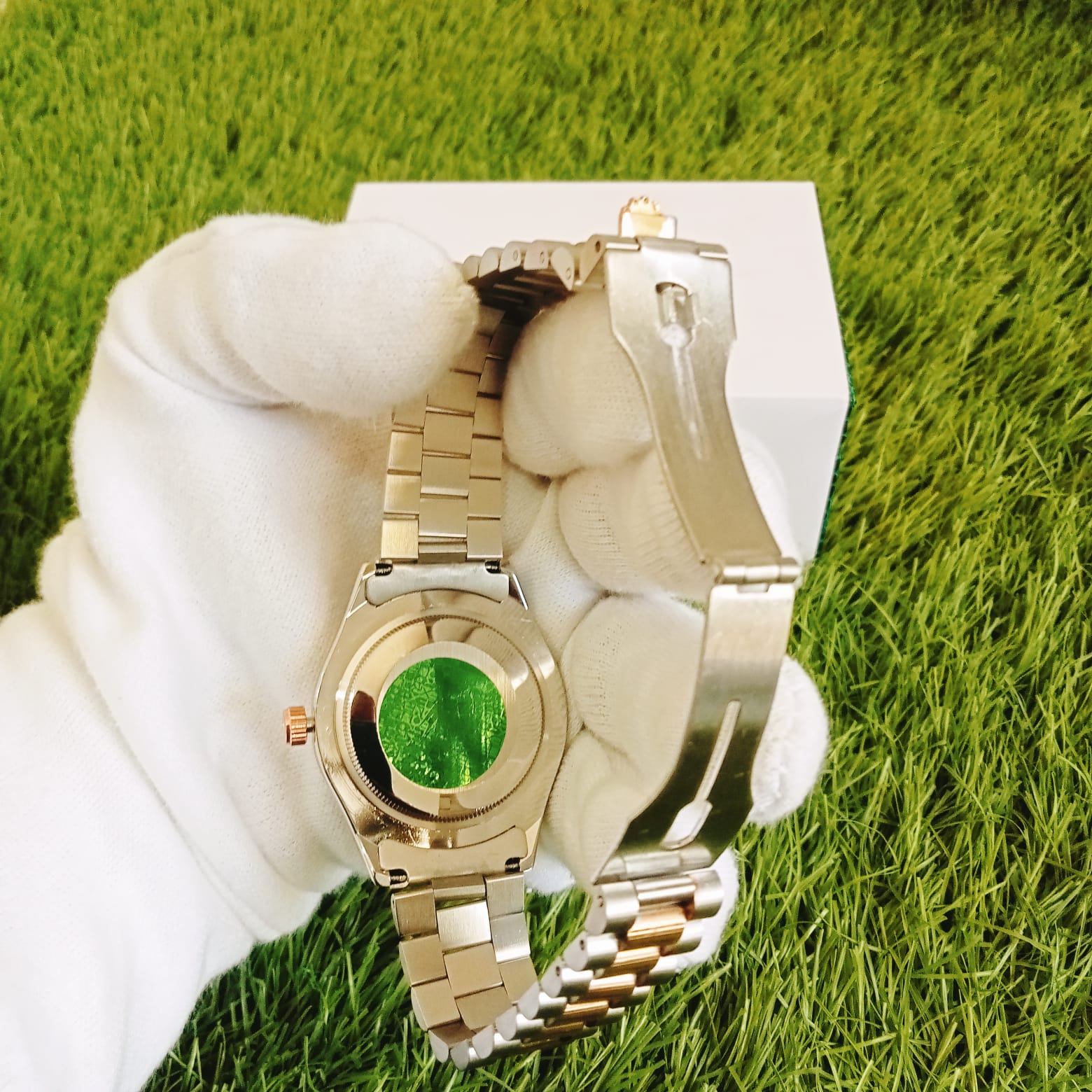 Rolex Style Day-Date Men’s Watch – Luxury Diamond Dial