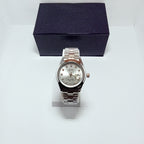 Rolex Date just White Dial watch.