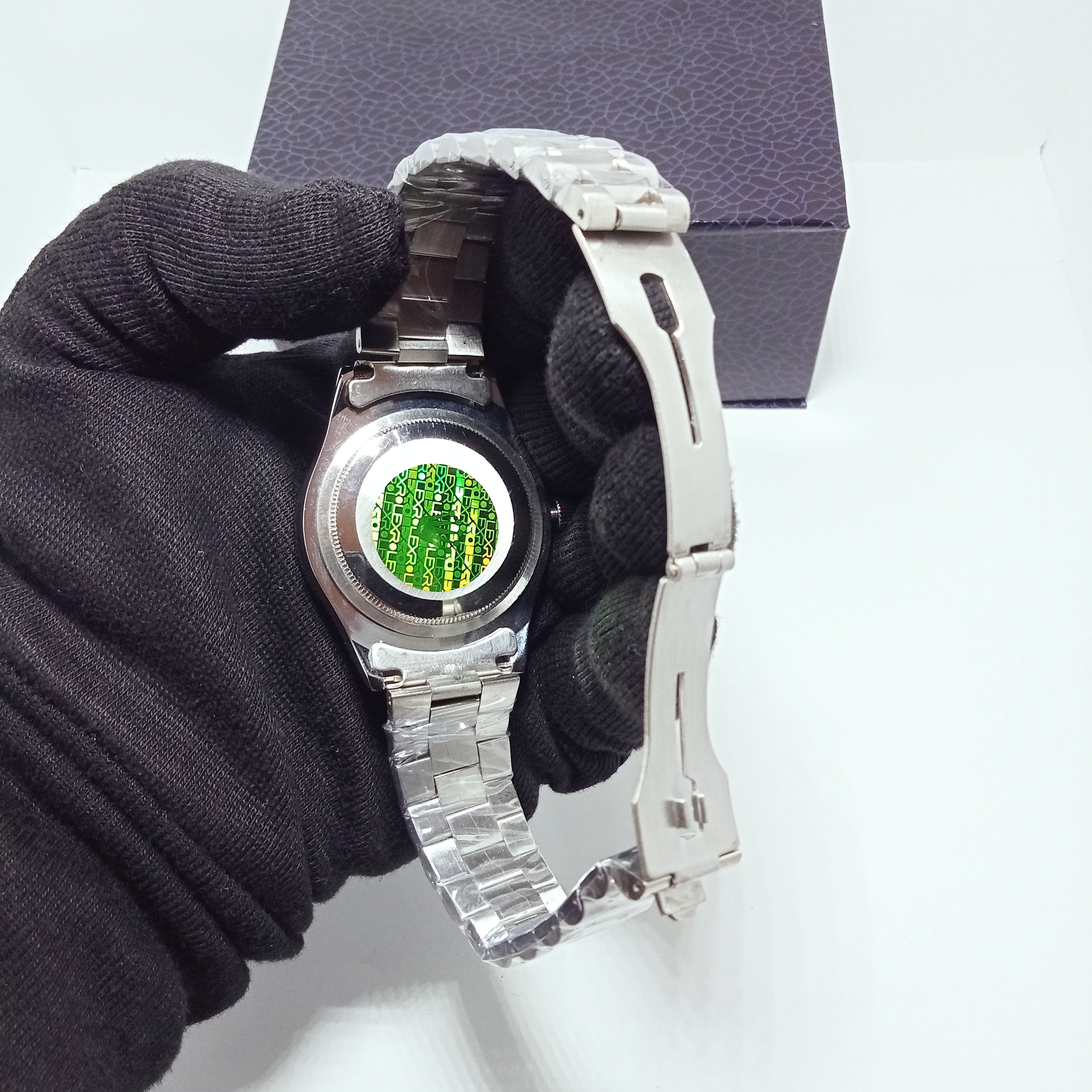 Rolex Date just White Dial watch.