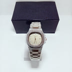 Patek Philippe Elegant Silver – White Dial Watch.