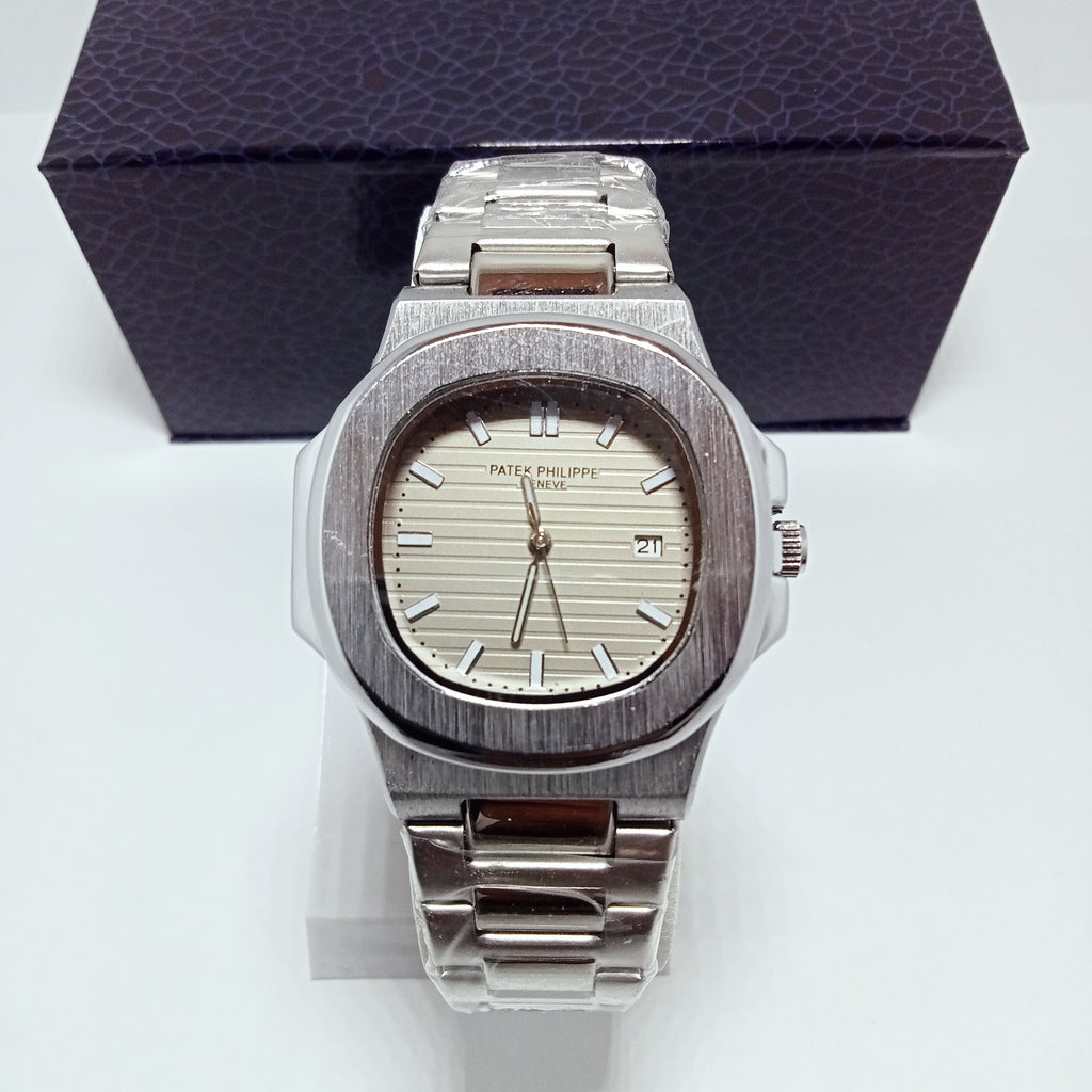 Patek Philippe Elegant Silver – White Dial Watch.